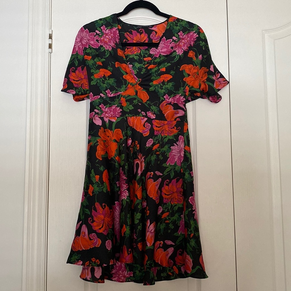 Zara floral mini dress